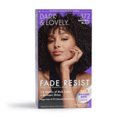 SoftSheen Dark and Lovely color negro natural 372 en bote, cobertura uniforme.