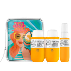 Sol de Janeiro Tropical Abundance Set, envase de viaje listo para cabello saludable en ruta.
