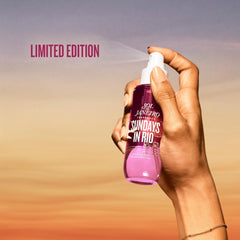 Close-up of Sol de Janeiro Sundays in Rio bottle highlighting vanilla and pepper balance