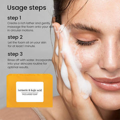 SolaceSkin Jabón Curcuma Limón hidratación intensa para piel suave.