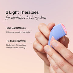 Solawave Bye Acne muestra uso rápido en tres minutos para tratamientos puntuales.