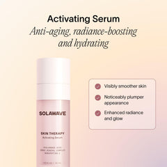 Solawave varita-serum-activador, textura ligera para un deslizamiento cómodo.