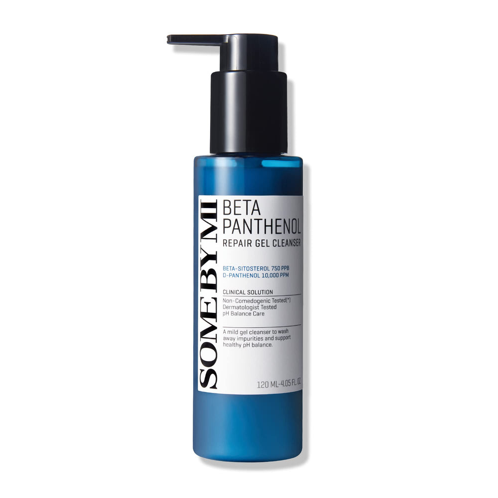 SOME BY MI Beta-Panthenol Repair Gel Cleanser botella con diseño minimalista para uso diario