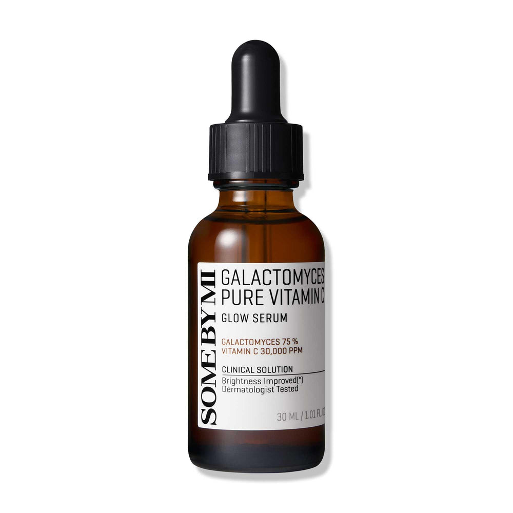 Some By Mi Galactomyces Vitamina C serum, botella, ilumina tono y textura de la piel.