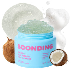 SOONDING Limpiador Gelatina de Coco: botella visible para limpieza suave.