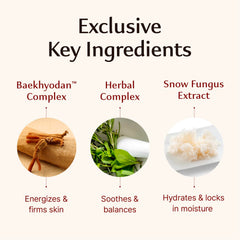 Baekhyodan de Sooryehan Hyobidam con ingredientes clave para nutrición
