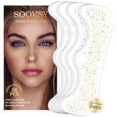 SOOVSY destellos dorados en parche facial para un brillo duradero.