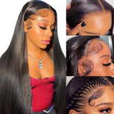 SOPSFR peluca frontal con encaje 13x6 para aspecto natural y cómodo.