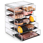 Sorbus organizador maquillaje acrílico 7 cajones: vista general para localizar cosméticos rápidamente