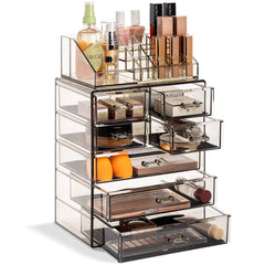 Sorbus organizador acrílico para maquillaje, vista general de 7 cajones, acceso rápido