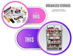 Sorbus organizador maquillaje acrílico cajones pequeños, ideal para labiales y brochas