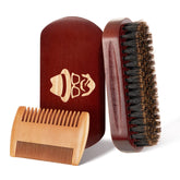 Sosoon cepillo para barba con cerdas de jabalí naturales para desenredar y suavizar.