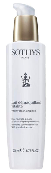 SOTHYS botella frontal de Leche Limpiadora Vitalidad desmaquilla suavemente y deja sensación fresca