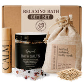 Soulistic Root Revitalizing Bath Set, caja-regalo elegante para spa en casa.