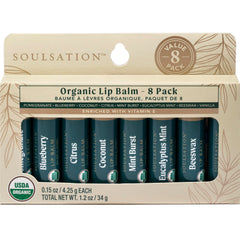 SOULSATION bálsamo labial set 8 sabores, hidratación para labios secos.