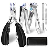 SOUTHMAN set de cortaúñas 5 piezas para manos y pies, almacenamiento incluido.