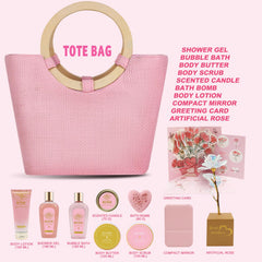 Tote regalo tejido Spa Luxetique para playa y salidas.