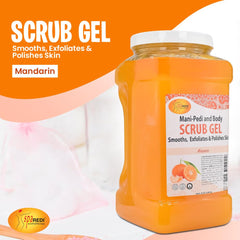 Spa Redi Pedi Scrub Gel con piedra volcánica, textura sedosa de exfoliación