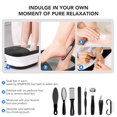 SPA4PIEDS kit de pedicure 10-en-1 para cuidado de uñas y durezas.