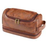 Sparklove neceser de viaje para hombre en cuero, compacto y resistente al agua para viajes.