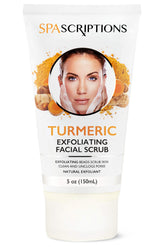 SpaScriptions exfoliante facial curcuma arbol de te grano nuez: limpieza profunda y renovación suave