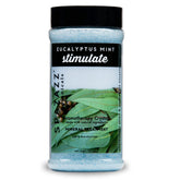 Cristales Spazazz eucalipto-menta para spa y baño, aroma envolvente para relajación.