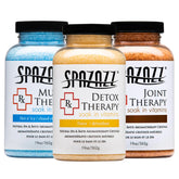 Spazazz RX Muscle Detox cristales de baño, pack de tres para spa