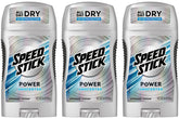 Speed Stick Power Unscented stick front view for all day dryness and protection.