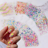SPLOCUDU pegatinas autoadhesivas florales para uñas, diseño 3D y fácil aplicación.