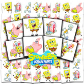Tatuajes SpongeBob paquete 70, para fiestas rápidas y divertidas.
