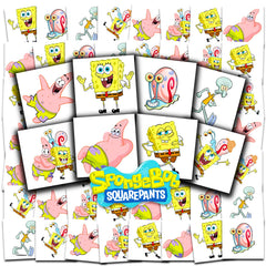 Tatuajes SpongeBob paquete 70, para fiestas rápidas y divertidas.