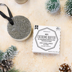 SPONGELLÉ Men’s Extreme Buffer textura-exfoliante-suave: exfoliación suave para piel limpia y revitalizada.