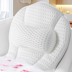Almohada de baño SQLHM con soporte para cabeza y cuello para relajación en casa.