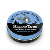 Happie Toes en lata de Squirrel's Nut Butter hidrata y suaviza los pies.