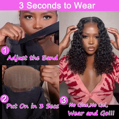 Srakuw 180-density Brazilian hair curly wig adds natural fullness and movement.