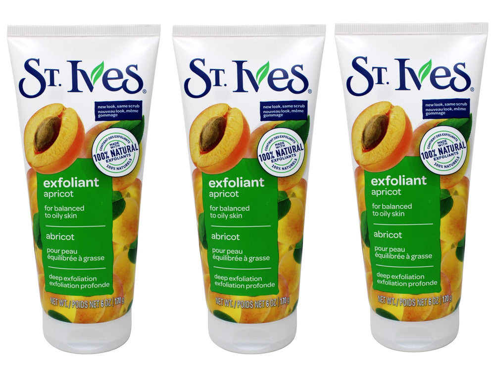 St. Ives exfoliante albaricoque en frasco para exfoliación suave.