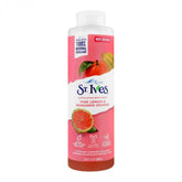 St. Ives gel de ducha Limón Rosado Mandarina, botella frontal despierta la piel con cítricos