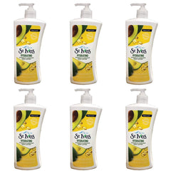 Lotion corporelle St. Ives hydratante à la vitamine E et avocat, texture légère pour peau sensible
