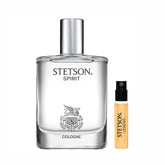 Stetson Spirit frasco-frontal muestra diseño varonil para presencia marcada.