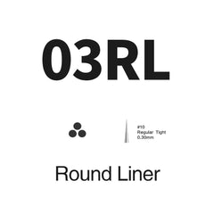 Aguja 3RL en cartucho Stigma para detalles precisos en líneas.