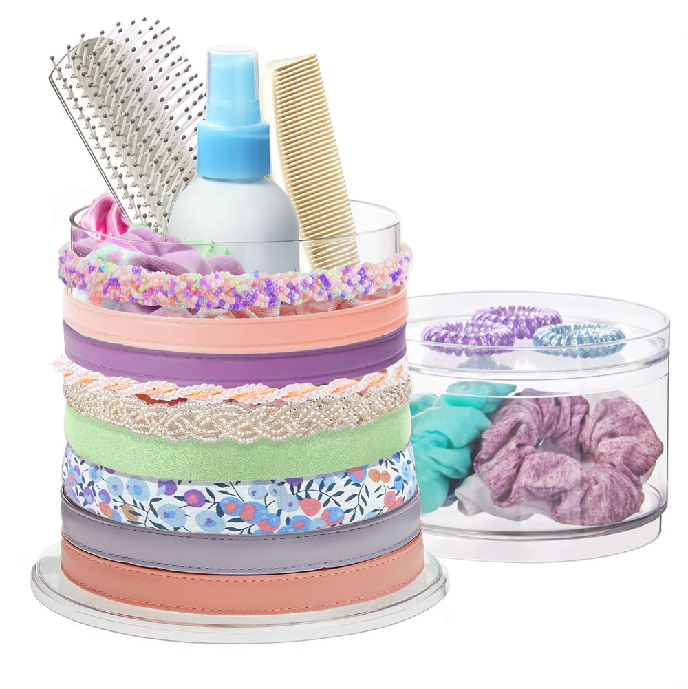 STORi Bella: organizador de accesorios para cabello, apilable y claro, mantiene diademas ordenadas.