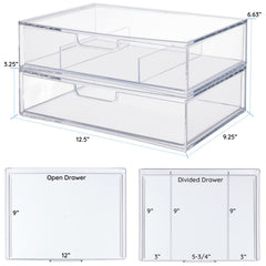 Detalle de plástico transparente STORi STAX para ver contenidos de forma rápida.