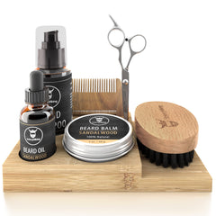 Striking Viking organizador de bambú para barba, frontal para aceites y bálsamo, orden práctico