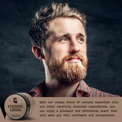 Striking Viking Sandalwood Barba aroma fresco que mejora la rutina de cuidado