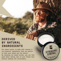Textura cremosa de Striking Viking Beard Butter para un acabado sedoso