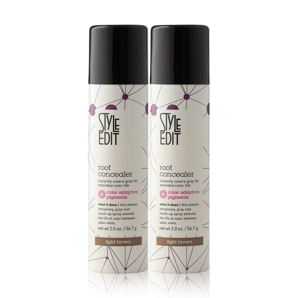 STYLE EDIT Concealador de raíces en spray para cubrir canas rápidamente.