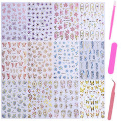 STZPRONAIL petalos rosas y purpuras para manicura vibrante.