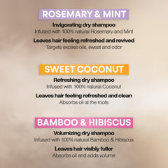 Suave champú seco Bambú Hibisco: botella para dar volumen ligero.