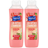 Champú Suave fresa sol botella: energía para el cabello al salir de la ducha.