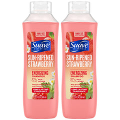 Champú Suave fresa sol botella: energía para el cabello al salir de la ducha.
